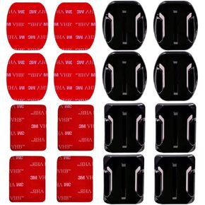 VIZEMO16PCS Adhesive Mounts Helmet Gopro Helmet Adhesive Sticky Mounts Flat Curved 3M Mount Compatible with GoPro Hero 10, 9, 8, 7, 6, 5, 4, 3, 2, 1 and Other Action Camera(16 Pack)