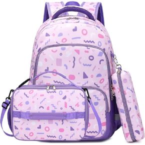 MIRLEWAIY 15.7 inch Cute Cartoon Blue Car and Airplane School bag Bookbag Children Backpack 3 Pcs Set Student Daypack With Lunch Box for boys