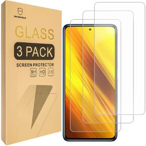 Mr.Shield [3-Pack] Designed For Xiaomi Poco X3 / Poco X3 Pro/Redmi Poco X3 NFC [Tempered Glass] [Japan Glass with 9H Hardness] Screen Protector with Lifetime Replacement