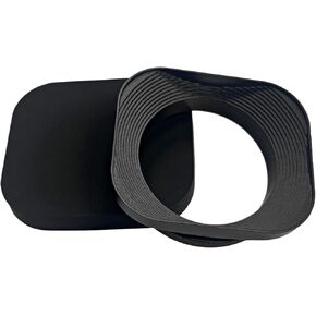 Silver Square Metal Lens Hood for Fuji X100VI Fujifilm FinePix X100V X100F X100 X100S X100T X70 Camera.