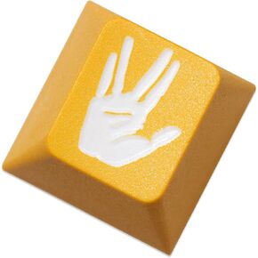 Novelty Star Live Long and Prosper cherry profile dip dye pbt keycap for mechanical keyboard laser etched ESC r1 1x (CProfile LLAP Red Keycap x1)