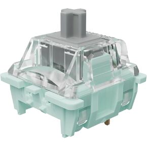 مفتاح لوحة المفاتيح Gateron Jade Series 3.0 باللون الأبيض، زنبرك خطي 3Pin 45gf مزدوج المرحلة، مفاتيح مشحمة مسبقًا، للوحات المفاتيح الميكانيكية MX (أبيض، 72 قطعة) in Kuwait
