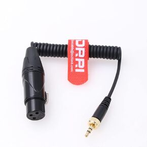 DRRI XLR 3pin female to Locking 3.5mm adapter cable for Sennheiser e835 mic |SK G2,G3,500 G4 transmitters,Sony UWP D11 D12