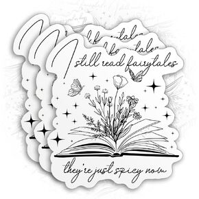 (3PCS) I Still Read Fairytales Sticker Book Lovers Bookish Booktok Novel Sticker Romance Reader Kindle 2" Die-Cut Waterproof Vinyl Sticker for Water Bottle Tumbler Phone Case Laptop Car (2 Inches)