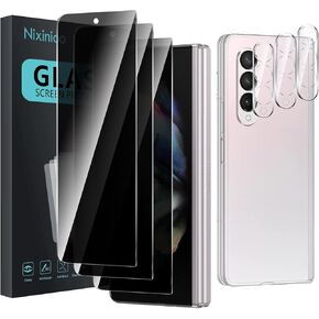 2 Pack Privacy Screen Protector for SAMSUNG Galaxy Z Fold 3, 9H Hardness Tempered Glass Screen Protector Film, [Anti-Scratch] [Bubble Free] Easy Installation Compatible with Galaxy Z Fold 3
