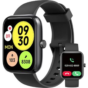 Smart Watch, 1.83'' Smartwatch Women Men Answer Make Calls, Alexa Fitness Watch, IP68 Waterproof Fitness Tracker Watch, Heart Rate Monitor, 100+ Sports Pedometer Watch, Timer for android & iOS Phone