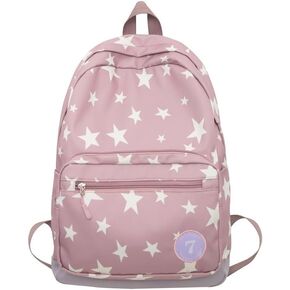 Y2K Backpack Women Men, Cute Daypack Grunge Stars Vintage Chic Trendy Design Bookbag Backpack Daily Use Hiking Trip (black)