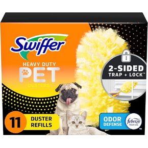Swiffer Pet Heavy Duty Dusters Refills, Multisurface 360 Dusters with Febreze Odor Defense, 11 Count
