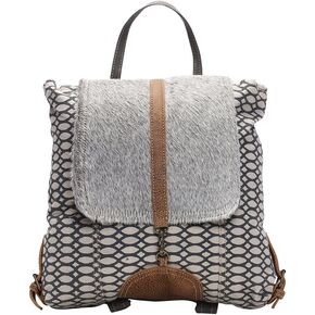 Myra Bag Honey Bee Cowhide & Upcycled Canvas Backpack S-1162