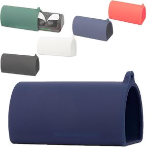 Soft Silicone Carrying Case Protective Skin Cover Compatible with Sony Pulse Explore Earbuds, Portable Scratch Sleeve Cover with Carabiner (Black)