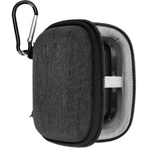 Geekria Shield Earbuds Case Compatible with JVC HA-A10T, JVC Marshmallow, JVC True Wireless Earbud, Replacement Hard Shell Travel Carrying Bag with Carabiner Clip (Grey)