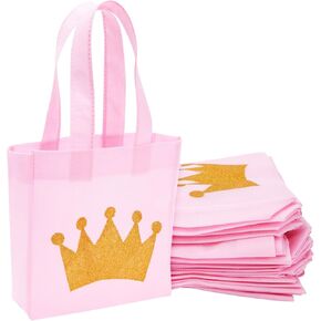 BLUE PANDA Video Game Birthday Party Favor Bags, Small Black Totes (24 Pack)