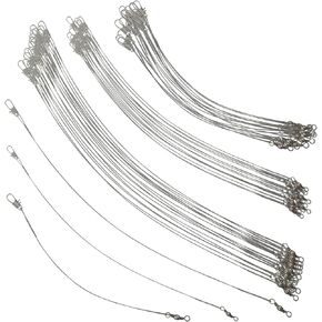 60 قطعة من أسلاك الصيد، خطافات صيد السمك، ترقية زعيم الفولاذ المقاوم للصدأ عالي القوة، خطافات صيد الأسماك الرائدة، خطافات صيد السمك لطعم الطعم أو خطافات الصيد هدية in Kuwait