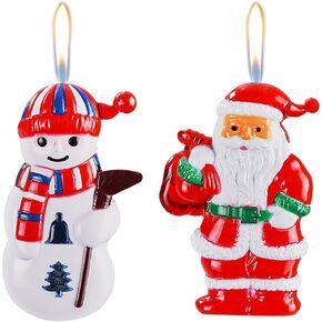 2 Pack Christmas Santa Claus Cool Butane Torch Lighters,Refillable Adjustable Jet Flame Lighter,Windproof,Gift for Men Candles Camping BBQ (No Butane Fuel)