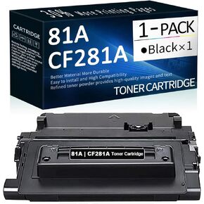 1 Pack Black 81A | CF281A Toner Cartridge Replacement for HP Laserjet M604 M605 M605 M606 M630 M630 M604n M604dn M605N M605dn M605x M606dn M606x M630h M630dn M630f M630z Printer Toner