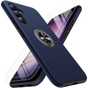 JAME for Samsung Galaxy A54 5G Case, Samsung A54 5G Case with Screen Protector[2 Pcs], Slim Fit Shockproof Protective Case with Ring Kickstand[Magnetic Car Mount Feature] for Galaxy A54 5G- Blue