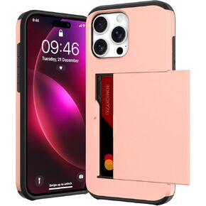 ZIYE for iPhone 16 Pro Case with Card Holder,for iPhone 16 Pro Wallet Case Anti-Scratch Dual Layer Hidden Pocket Case Shockproof Cover Compatible with iPhone 16 Pro 5G-Black