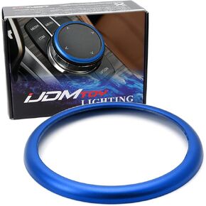 iJDMTOY قطعة واحدة من حلقة الألومنيوم الحمراء المتوافقة مع BMW 1 2 3 4 5 6 7 Series X3 X4 X5 X6 وحدة التحكم المركزية iDrive Multimedia Controller (تناسب جميع رموز هيكل Fxx)