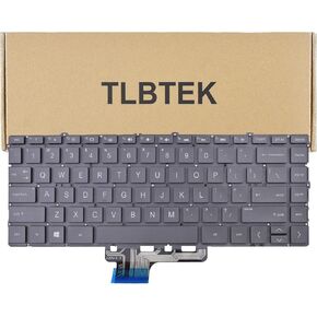 TLBTEK Backlight Keyboard Replacement Compatible with HP Spectre x360 13-AW 13-AW0003DX 13-AW0008CA 13-AW0013DX 13-AW0020NR 13-AW0023DX 13-AW0010CA 9Z.NGPBQ.301 Series Laptop（Brown）