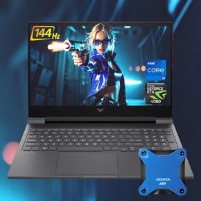 HP Newest Victus i7 RTX 4060 Gaming Laptop, 16.1" FHD 144Hz, Intel i7-14700HX, GeForce RTX 4060, 64GB DDR5 RAM, 2TB SSD, RGB Backlit KB, RJ-45, Wi-Fi 6, W11H, with 512GB External SSD Bundle