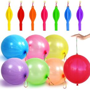 LEEZZIZZ 30Pcs Punch Balloons, Thickened Neon Punching Balloon Heavy Duty Birthday Party Favors for Kids Weddings Supply