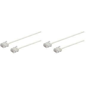 Monoprice Cat6 Ethernet Patch Cable - Snagless, 550MHz, UTP, 32AWG, 2 Feet, Blue - Micro SlimRun Series