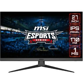 MSI G2722, 27" Gaming Monitor, 1920 x 1080 (FHD), IPS, 1ms, 170Hz, FreeSync Premium, HDMI, Displayport, Tilt, Black