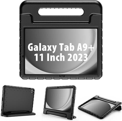 ProCase Kids Case for Galaxy Tab A9 Plus/A9+ 11 Inch 2023 SM-X210/X215/X216/X218, Shockproof Lightweight Kids Friendly Case with Convertible Handle Stand for Girls Boys Children Toddler Baby -Black in Saudi Arabia