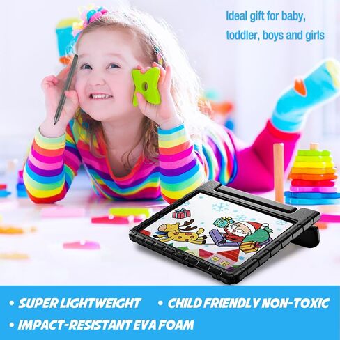 ProCase Kids Case for Galaxy Tab A9 Plus/A9+ 11 Inch 2023 SM-X210/X215/X216/X218, Shockproof Lightweight Kids Friendly Case with Convertible Handle Stand for Girls Boys Children Toddler Baby -Black in Saudi Arabia
