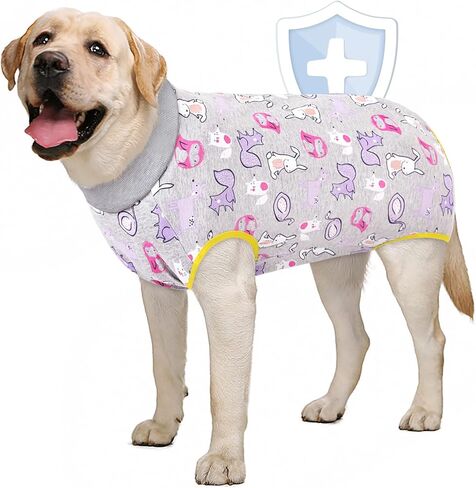 AOFITEE Dog Recovery Suit, Surgical Recovery Suit for Dog Female After Spay, Rabbit Pattern Dog Recovery Shirt for Abdominal Wounds, Anti Licking Dog Onesie Jumpsuit E-Collar Cone Alternative 3XL in Saudi Arabia