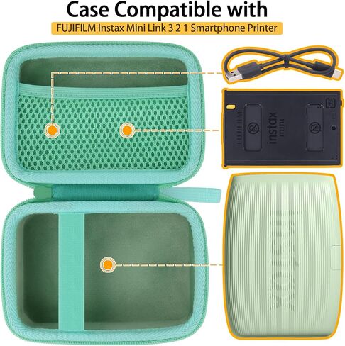 co2CREA Hard Case for Fujifilm Instax Mini Link 3 2 1 Printer, Pink in Kuwait