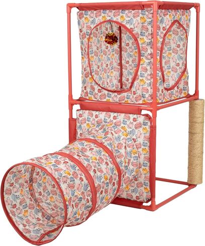 Kitty City Cozy Cat Play Furniture, Cozy Cube Retreat Cat Tower (Green) in Kuwait
