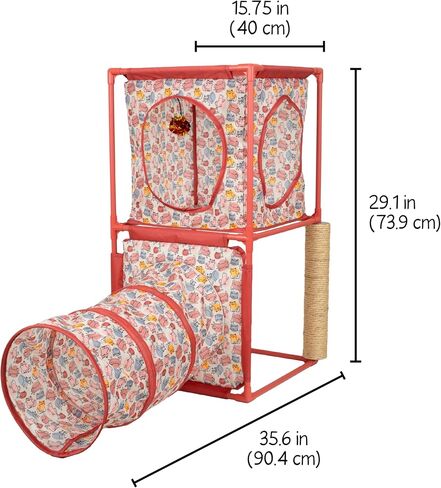Kitty City Cozy Cat Play Furniture, Cozy Cube Retreat Cat Tower (Green) in Kuwait