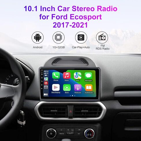 راديو ستيريو للسيارة Android 13 لسيارة Ford Ecosport 2017-2021، Biorunn 10.1 بوصة GPS لاسلكي سلكي للسيارة تشغيل Android Auto IPS شاشة لمس ملاحة WiFi FM RDS وحدة رئيسية 1 جيجابايت رام 32 جيجابايت روم in Kuwait