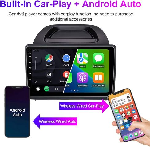 راديو ستيريو للسيارة Android 13 لسيارة Ford Ecosport 2017-2021، Biorunn 10.1 بوصة GPS لاسلكي سلكي للسيارة تشغيل Android Auto IPS شاشة لمس ملاحة WiFi FM RDS وحدة رئيسية 1 جيجابايت رام 32 جيجابايت روم in Kuwait