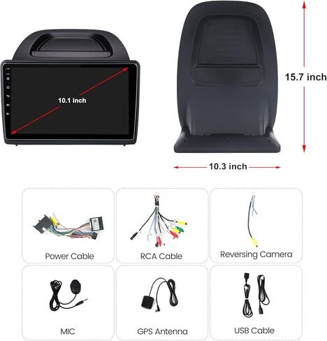 راديو ستيريو للسيارة Android 13 لسيارة Ford Ecosport 2017-2021، Biorunn 10.1 بوصة GPS لاسلكي سلكي للسيارة تشغيل Android Auto IPS شاشة لمس ملاحة WiFi FM RDS وحدة رئيسية 1 جيجابايت رام 32 جيجابايت روم in Kuwait