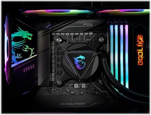 مبرد سائل لوحدة المعالجة المركزية MSI MAG CORELIQUID 240R V2 AIO - رأس ARGB قابل للتدوير، مضخة مشعاع مدمجة، تبريد مياه منفصل التدفق، أنابيب مقاومة للتبخر، سهل التركيب - متوافق مع AMD وIntel in Kuwait