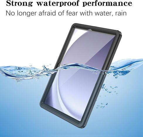 حافظة Oterkin لهاتف Samsung Galaxy Tab A9+ Plus مقاومة للماء، [واقية لكامل الجسم] حافظة تابلت Samsung A9 Plus مع [واقي شاشة مدمج] [حامل قابل للطي] [حلقة قابلة للدوران 360 درجة] [متينة عسكرية] (أسود) in Saudi Arabia