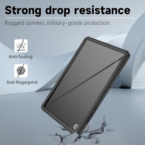 حافظة Oterkin لهاتف Samsung Galaxy Tab A9+ Plus مقاومة للماء، [واقية لكامل الجسم] حافظة تابلت Samsung A9 Plus مع [واقي شاشة مدمج] [حامل قابل للطي] [حلقة قابلة للدوران 360 درجة] [متينة عسكرية] (أسود) in Saudi Arabia
