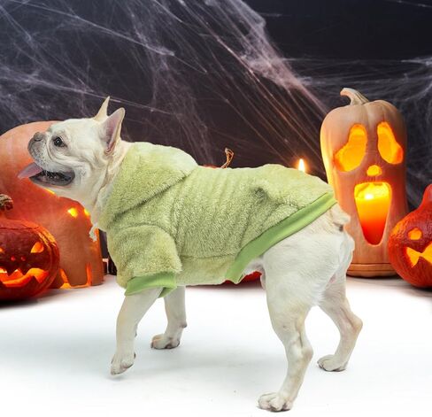 SCENEREAL Fleece Dog Sweater Hoodie for Small Medium Large Dogs, Fuzzy Warm Dog Sweatshirt with Pocket, Girl Boy Dog Clothes for Winter/Fall, Designer Cute Male/Female Dog Clothes with Leash Hole in Kuwait