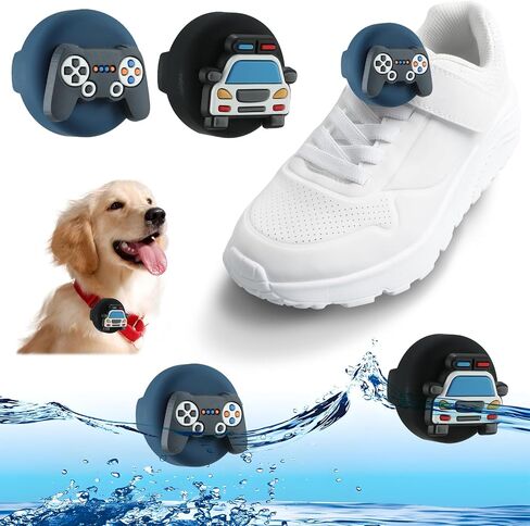 2 Pack AirTag Holder for Kids Shoelaces,Hidden Wear Resistant Silicone Air Tags Case Cover for Children Shoes Shoestring Accessories for Toddler Child Pet (Shark+Dinosaurs) in Kuwait
