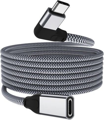 كابل تمديد USB C بزاوية يمنى من Itramax بطول 3.3 أقدام، 10 جيجابت في الثانية من النوع C 3.1 Gen2 ذكر إلى أنثى موسع، سلك تمديد USB C 90 درجة لأجهزة MacBook وMac وiPad Pro/Air 4 5/Mini 6,10، Nintendo Switch، Steam ظهر السفينة in Kuwait