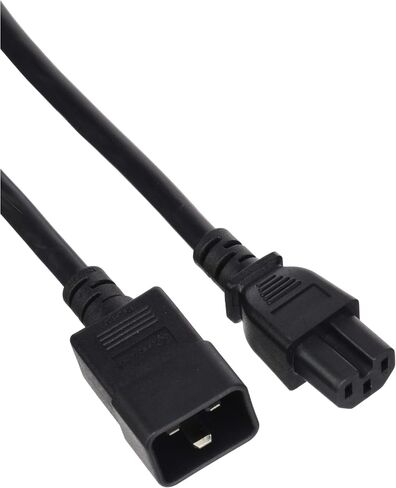 سلك طاقة مونوبرايس 3 شقوق - 6 أقدام - أسود | IEC 60320 C20 إلى IEC 60320 C15، 14AWG، 15A، لأجهزة الشبكة أو غيرها من المعدات ذات درجة الحرارة العالية in Saudi Arabia