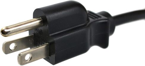 EISCO Universal سلك طاقة ثلاثي الشقوق، 10 فولت، 125 فولت، 2 متر (6.5 قدم)، أسود in Saudi Arabia