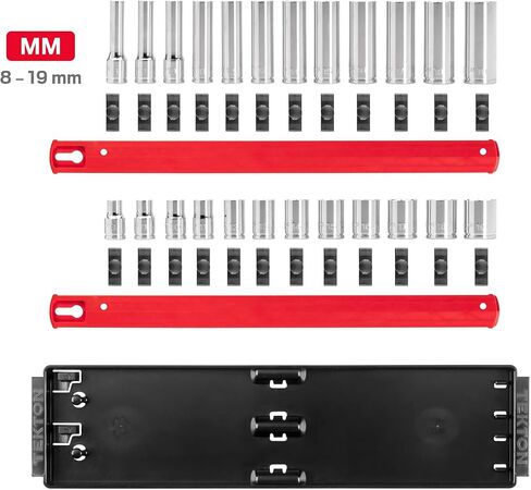 مجموعة مقابس TEKTON مقاس 3/8 بوصة ذات 12 نقطة مع قضبان، 30 قطعة (1/4-1 بوصة) | SHD91210 in Kuwait