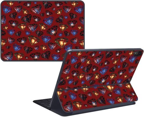 MightySkins Skin Compatible with Apple iPad Pro Smart Keyboard 12.9" (2018) - Diamond Galaxy - Protective, Durable, and Unique Vinyl Decal wrap Cover - Easy to Apply, Remove - Made in The USA in Saudi Arabia