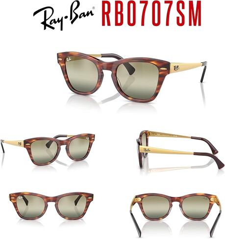 نظارات شمسية راي بان RB7070SM مربعة للرجال والنساء + حزمة مع مجموعة النظارات المجانية من Designer iWear in Saudi Arabia