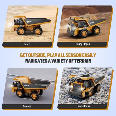 Remote Control Excavator Toys for Boys, 1200mAh RC Excavator Toy with Metal Shovel & Light, 11CH Excavator Toys for Boys 3-5 4-7 8-12 Year Old Kids Christmas Birthday Gift, 60+Mins/Sounds/One-Key Demo in Saudi Arabia