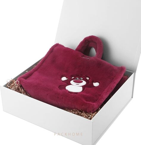 PACKHOME 16.3x14.2x5 Inches, Extra Large Gift Box with Lid, Gift Box for Clothes and Large Gifts (Silver with Grass Texture) in Saudi Arabia
