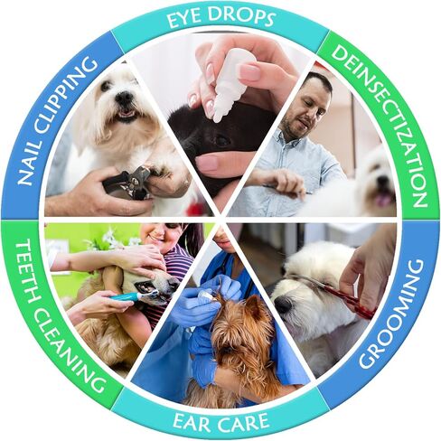 12 in 1 Dog Grooming Hammock, Breathable Pet Grooming Hammock Harness Restraint Bag for Cat/Dog with Nail Clipper/ Nail Trimmers/ Glove, Dog Grooming Sling Helper for Nail Clipping/Trimming (L, Black) in Saudi Arabia